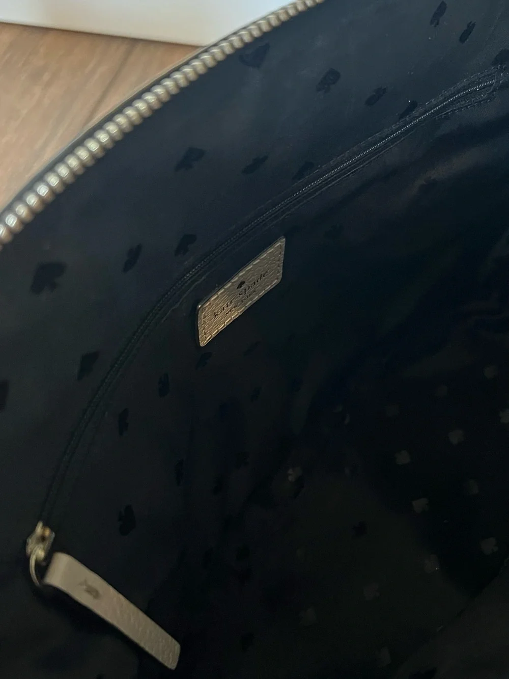 kate spade Two-Tone Black and Taupe Dome Satchel